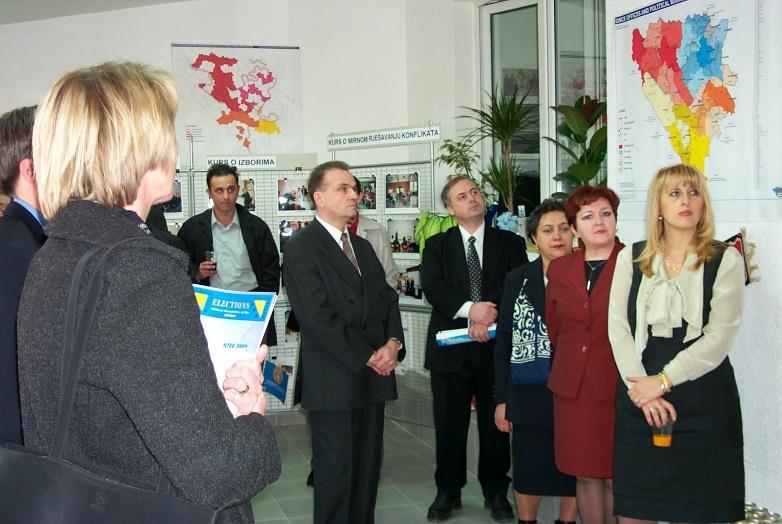 Official opening of the IFES/AEOBiH office in Sarajevo in 2001; Courtesy: Ernes Jusović